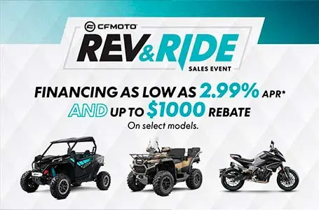 Read more about the article CFMOTO 2026 Rev & Ride Sales Event